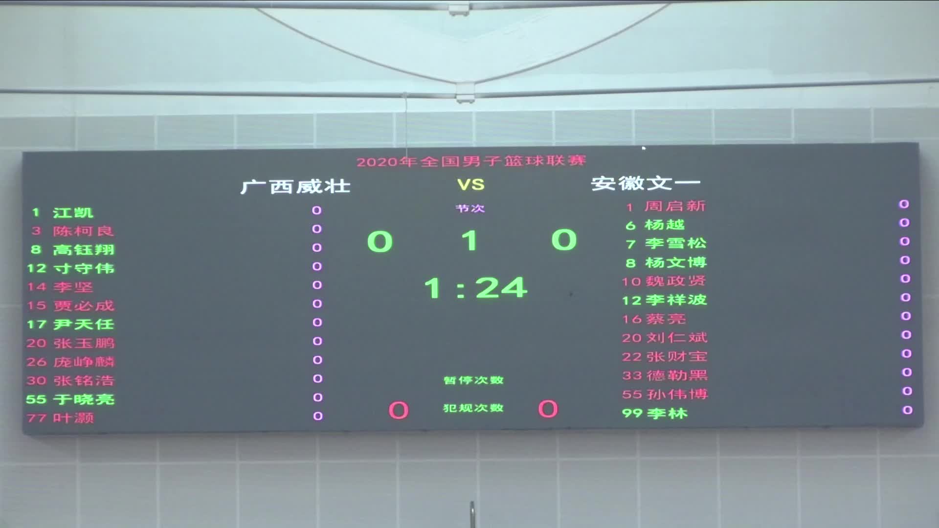 广西vs安徽 NBL篮球联赛102902