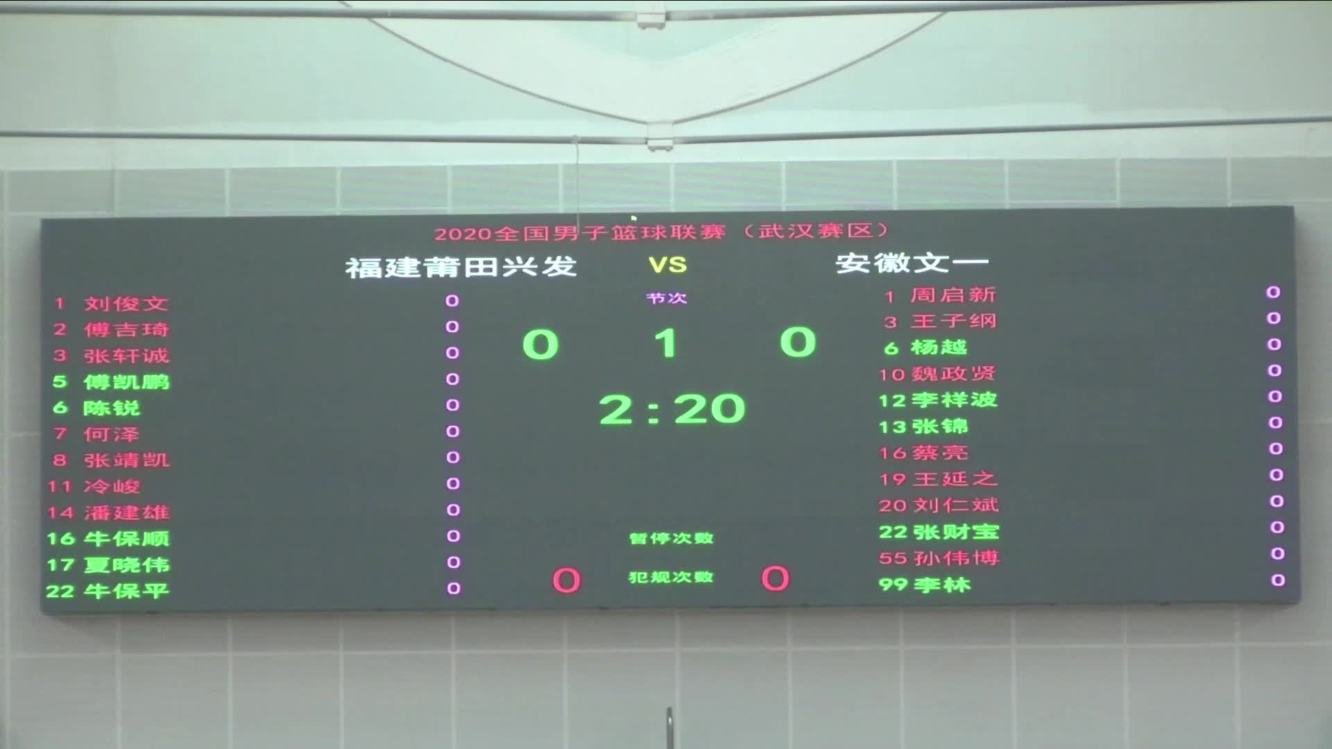 莆田vs安徽 NBL篮球联赛110802