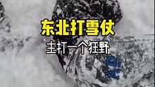 東北人打雪仗主打一個見誰打誰，就連狗子路過都得挨兩下！