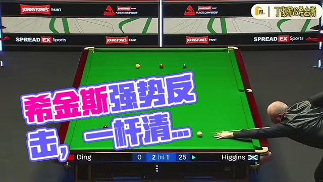 希金斯彪悍長臺再次上手扳平比分，丁俊暉還是敗給了老張 #一桿清臺 #斯諾克 #臺球 總