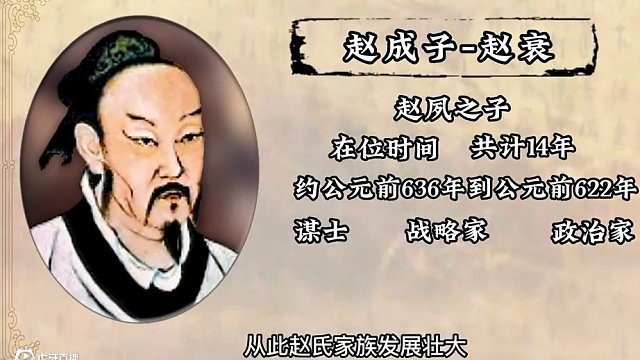 趙國始祖為造父，因征伐徐國有功，受封于趙城，由此為趙氏。歷經(jīng)二十余代，傳至趙簡子趙鞅趙襄子趙毋恤，