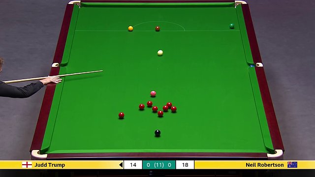 2025斯諾克英錦賽半決賽！特魯姆普VS羅伯遜，第一局下，組合球 逆天準(zhǔn)度太刺激了