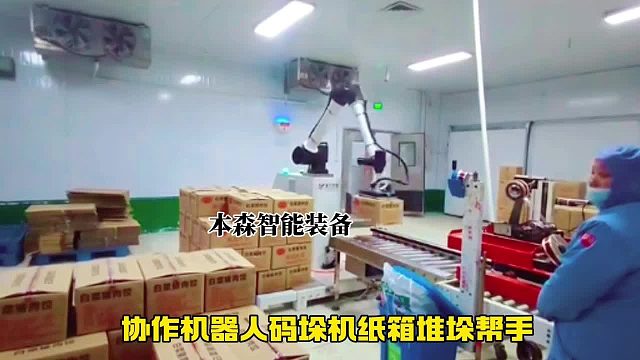 協(xié)作機(jī)器人碼垛機(jī)紙箱堆垛幫手