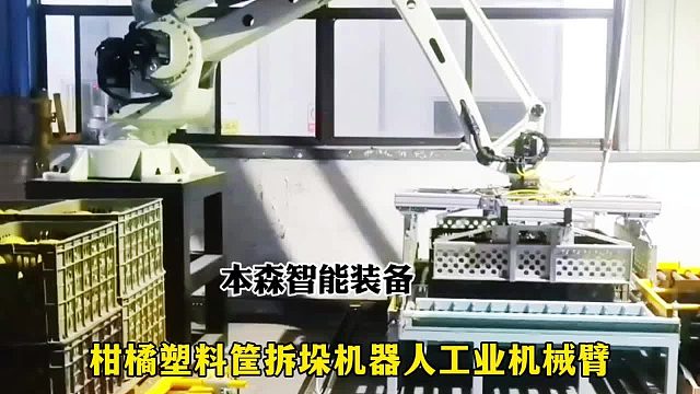 柑橘塑料筐拆垛機(jī)器人工業(yè)機(jī)械臂