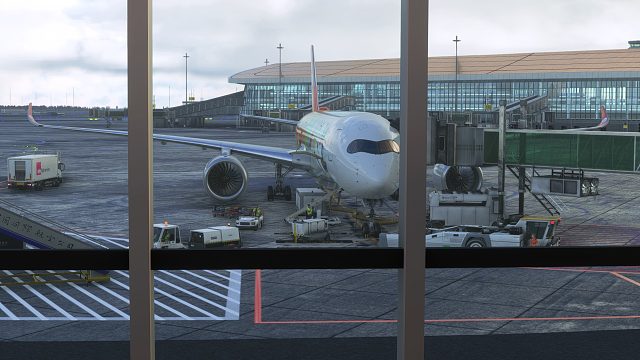 川航A350降落北京大興國際機場