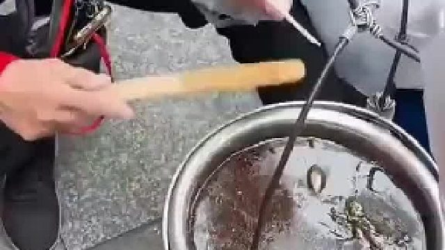 大媽街頭擺攤賣麥芽糖餅，深受不少顧客喜愛，這一鍋都能買一套房