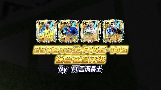 【FC足球世界】25TOTS金卡146-148綜合強(qiáng)度評級