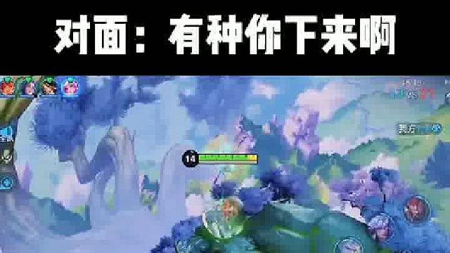 對面：有種你下來啊
