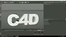 C4D鏤空文字
