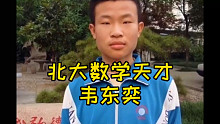 北大数学天才韦东奕！