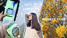 weekly vlog / 山中露營️、相機壞掉、發現可愛的底片相機app