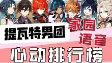 原神1.6家园语音心动排行榜★男团篇