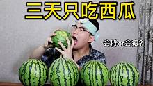减肥期间到底可不可以吃西瓜？ 帅小伙测试三天只吃西瓜 身体到底会有什么变化？会胖还是会瘦？