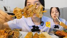 [食不语11]炸串儿~ 深夜食堂营业了~ 就是气气的美食vlog~