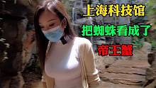 上海科技馆里啥都有，看到蜘蛛，想起了我妈给我织毛裤