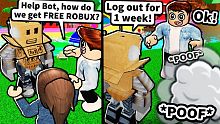 I pretended to be a Roblox HELP BOT and gave peopl