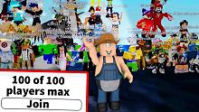 Interrupting Roblox events with 100 PEOPLE