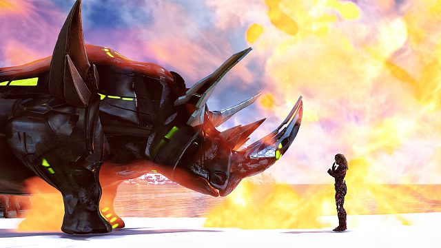 【虾米】方舟奇幻岛13，雪原竞技场的魔法少女和机械犀牛王！