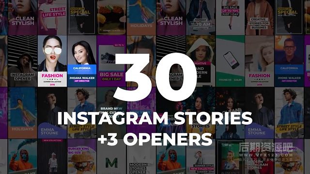 fcpx插件 30组手机短视频竖屏模板+3组片头 支持M1 Story Openers