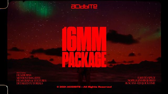 视频素材 31个16mm电影胶片灼烧划痕灰尘特效合成素材 支持4K