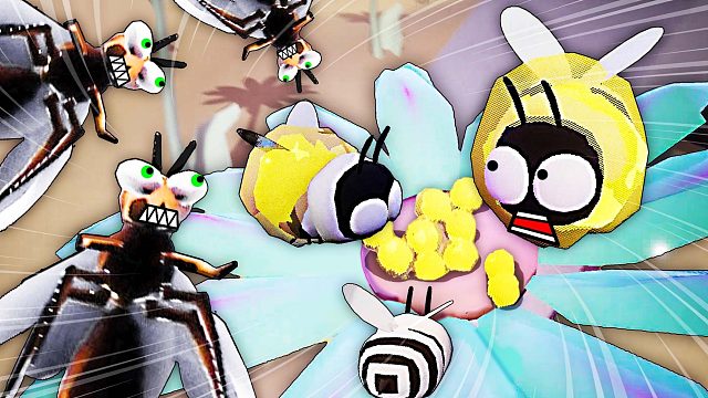 笨拙小蜜蜂 我在家吃糖结果被变异蚂蚁和巨型蚊子包围了 桃子精解说