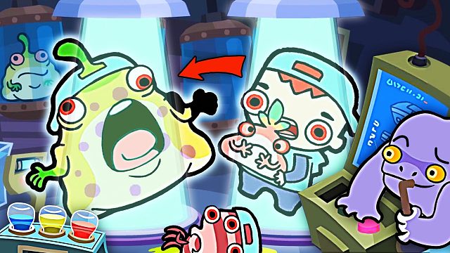 怪物实验室 我融合出蜘蛛侠吐丝结成了网抓鱼吃！小熙解说