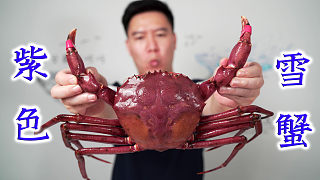 试吃极其稀少的紫色雪蟹，出锅后狠狠的打脸了，绝对是个意外