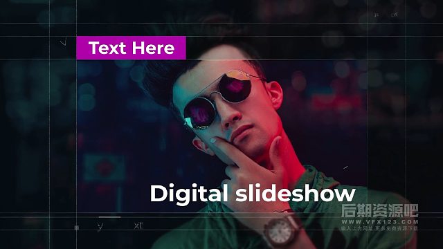 fcpx插件 数码科技类图文展示片头模板 支持M1 Digital Slideshow