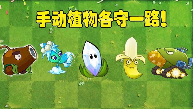 植物大战僵尸：手动植物各守一路！结果手速不行遭翻车？