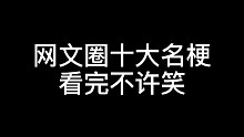 网文圈十大名梗！