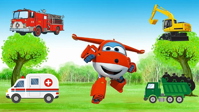 超级飞侠乐迪在寻找一辆红色的消防车