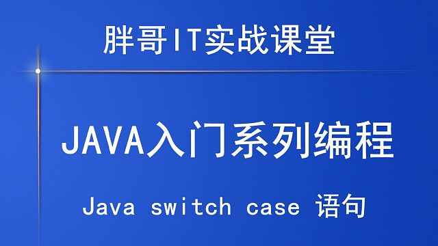 Java switch case语句（上）