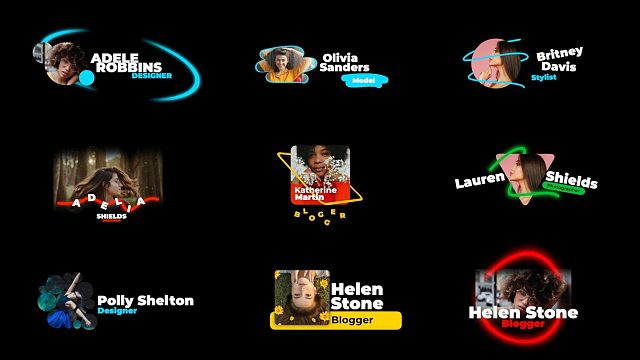 fcpx插件 9组炫酷可插入头像图片字幕条标题模板 Cool Lower Thirds