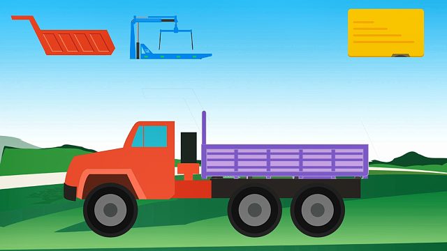 四个不同的车厢，哪一个才是运输车呢？