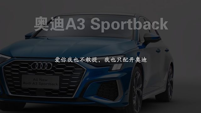 爱你我也不敢提，我也只配开奥迪