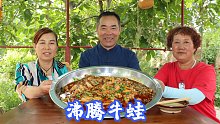 180块买12只牛蛙，食叔秘制沸腾牛蛙，鲜香辣味十足，真过瘾