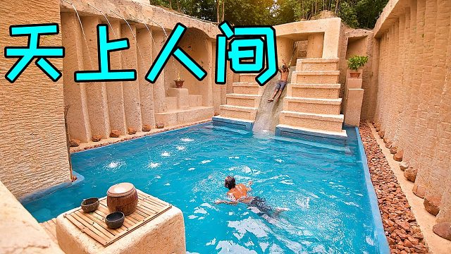 外国小伙花250天建造梦幻水上公园，宛如人间仙境，令人流连忘返