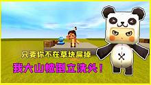 ?迷你世界：我跟大表哥打賭，只要能不在草塊里死掉，他倒立洗頭