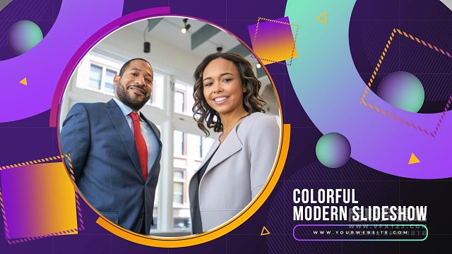 fcpx插件 明亮多彩通用促销图文展示片头模板 Colorful Modern Slideshow