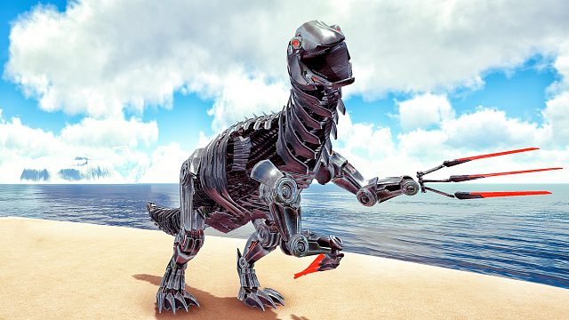 【虾米】方舟奇幻岛25，雪原里的狂战士，机械镰刀龙！