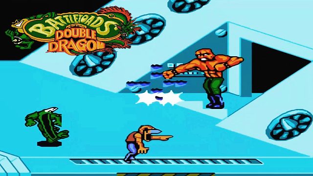 忍者蛙和双截龙，两个人一起摔手柄