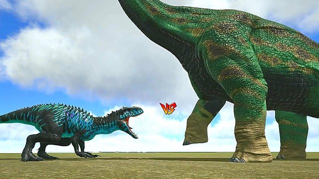 方舟恐龙对战：腕龙vs大型恐龙，谁更厉害呢？
