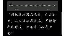 【少女音】我把喜欢写进风里
