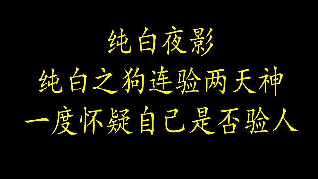 【狼人杀】纯白之狗验两天神牌？我合计这不跟没验人一样吗