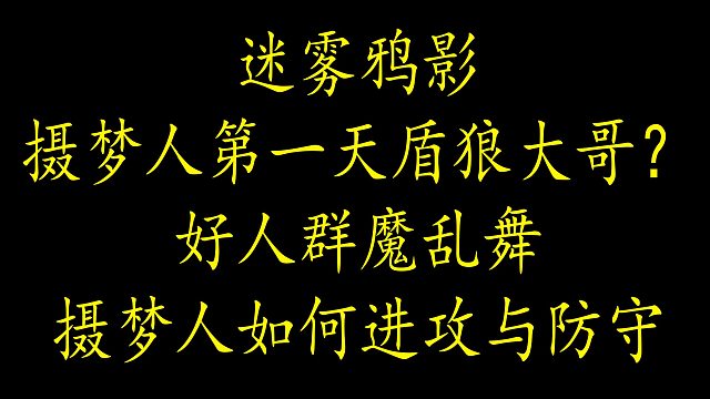 【狼人杀】玩好摄梦人这张牌的关键在于如何选择，进攻防守只在一念之间