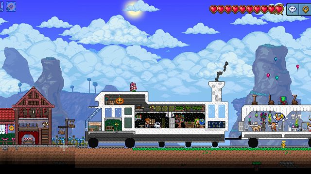 泰拉瑞亚建筑大赏之npc专列