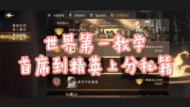 首席到精英上分秘籍，一般人我不告诉他。【哈利波特魔法觉醒】