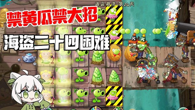 植物大战僵尸：挑战海盗二十四困难！禁黄瓜禁大招！
