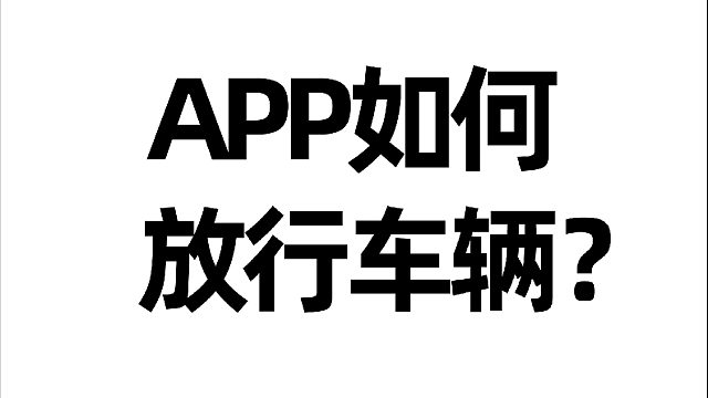渣渣宝APP如何放行车辆？