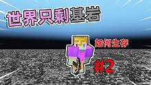 當世界只剩下了基巖 只剩殘存的建筑物 用肝變成超平坦之路?我的世界